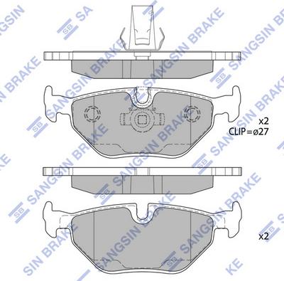 Hi-Q SP2167 - Тормозные колодки, дисковые, комплект autospares.lv