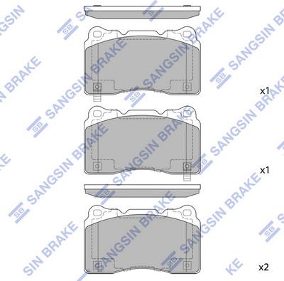 Hi-Q SP2119 - Тормозные колодки, дисковые, комплект autospares.lv