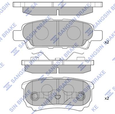 Hi-Q SP2111 - Тормозные колодки, дисковые, комплект autospares.lv