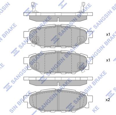 Hi-Q SP2118 - Тормозные колодки, дисковые, комплект autospares.lv