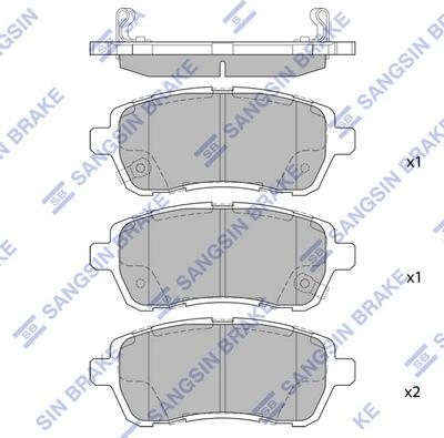 Hi-Q SP2113 - Тормозные колодки, дисковые, комплект autospares.lv