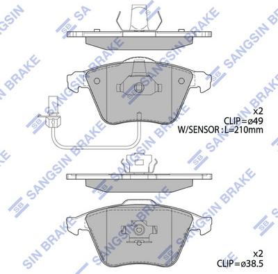 Hi-Q SP2112F - Тормозные колодки, дисковые, комплект autospares.lv