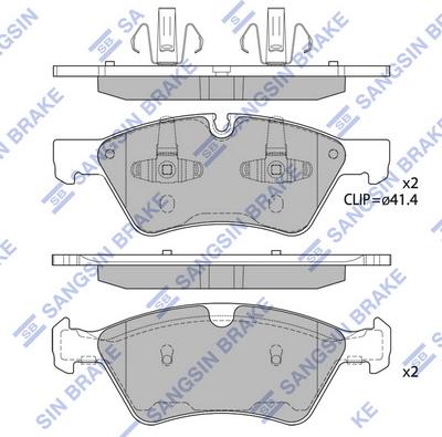 Hi-Q SP2189 - Тормозные колодки, дисковые, комплект autospares.lv