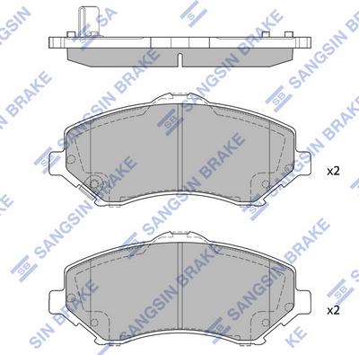 Hi-Q SP2185 - Тормозные колодки, дисковые, комплект autospares.lv