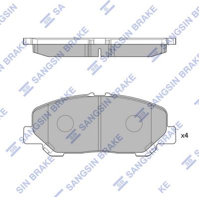 Hi-Q SP2183 - Тормозные колодки, дисковые, комплект autospares.lv