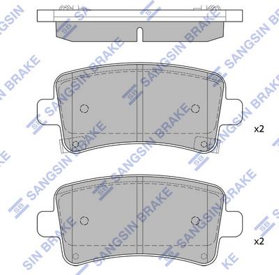 Hi-Q SP2135 - Тормозные колодки, дисковые, комплект autospares.lv