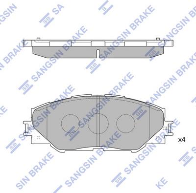 Hi-Q SP2138 - Тормозные колодки, дисковые, комплект autospares.lv