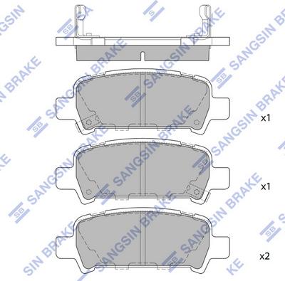 Hi-Q SP2120 - Тормозные колодки, дисковые, комплект autospares.lv