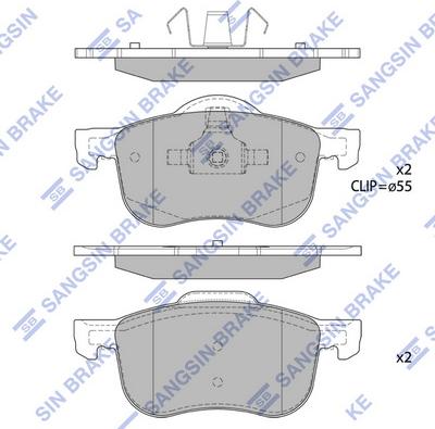 Hi-Q SP2122 - Тормозные колодки, дисковые, комплект autospares.lv