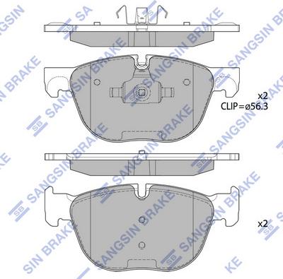 Hi-Q SP2172 - Тормозные колодки, дисковые, комплект autospares.lv