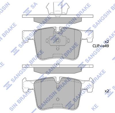 Hi-Q SP2344 - Тормозные колодки, дисковые, комплект autospares.lv