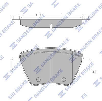 Hi-Q SP2314 - Тормозные колодки, дисковые, комплект autospares.lv