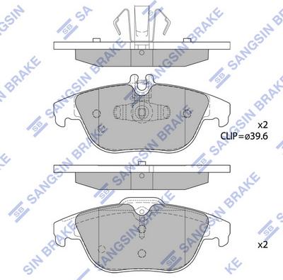 Hi-Q SP2313 - Тормозные колодки, дисковые, комплект autospares.lv