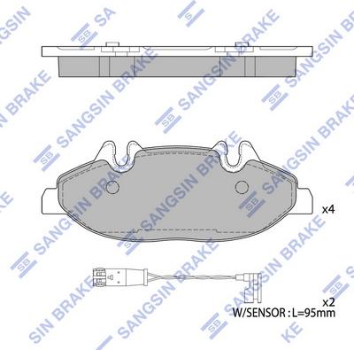 Hi-Q SP2331 - Тормозные колодки, дисковые, комплект autospares.lv