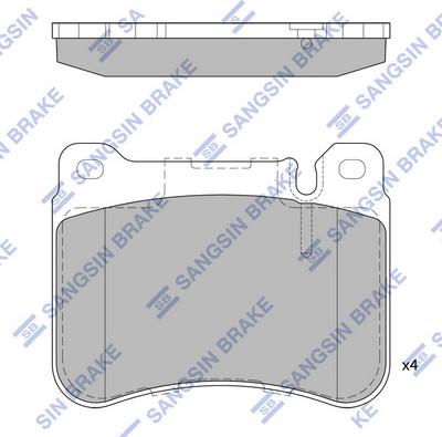 Hi-Q SP2329 - Тормозные колодки, дисковые, комплект autospares.lv