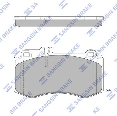 Hi-Q SP2378 - Тормозные колодки, дисковые, комплект autospares.lv