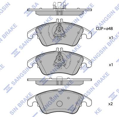 Hi-Q SP2292 - Тормозные колодки, дисковые, комплект autospares.lv