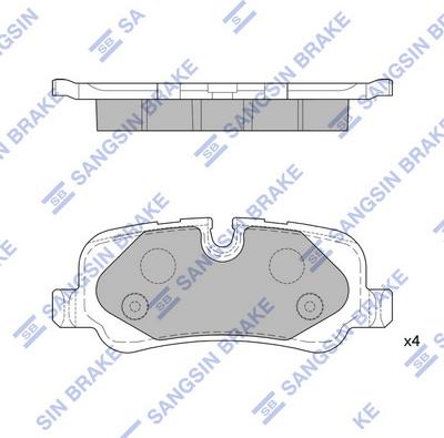 Hi-Q SP2240 - Тормозные колодки, дисковые, комплект autospares.lv