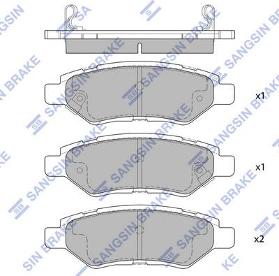 Hi-Q SP2252 - Тормозные колодки, дисковые, комплект autospares.lv