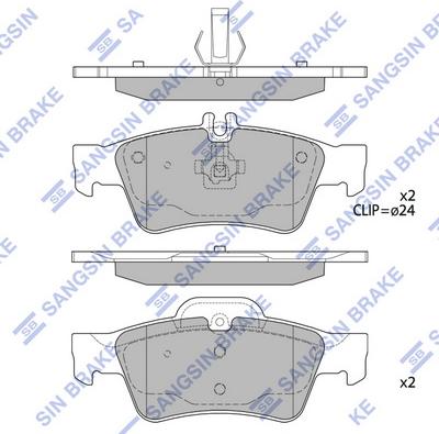 Hi-Q SP2209 - Тормозные колодки, дисковые, комплект autospares.lv