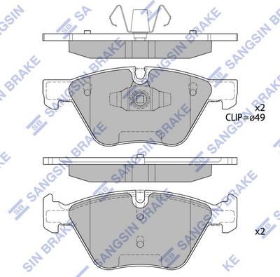 Hi-Q SP2214 - Тормозные колодки, дисковые, комплект autospares.lv