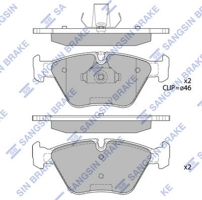 Hi-Q SP2216 - Тормозные колодки, дисковые, комплект autospares.lv