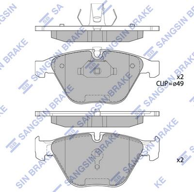 Hi-Q SP2210 - Тормозные колодки, дисковые, комплект autospares.lv