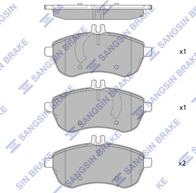 Hi-Q SP2284 - Тормозные колодки, дисковые, комплект autospares.lv