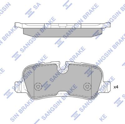 Hi-Q SP2234 - Тормозные колодки, дисковые, комплект autospares.lv