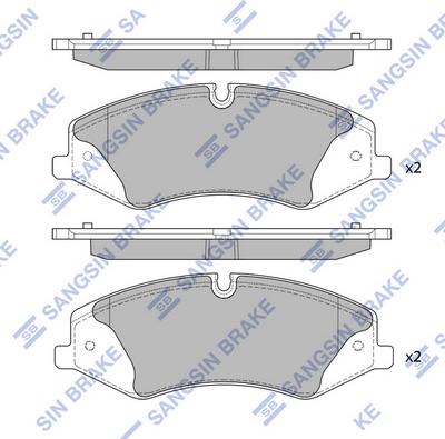 Hi-Q SP2233 - Тормозные колодки, дисковые, комплект autospares.lv