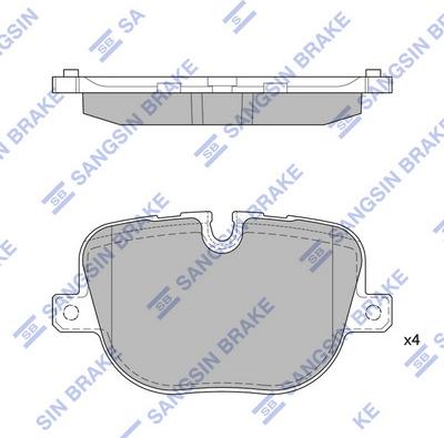 Hi-Q SP2237 - Тормозные колодки, дисковые, комплект autospares.lv