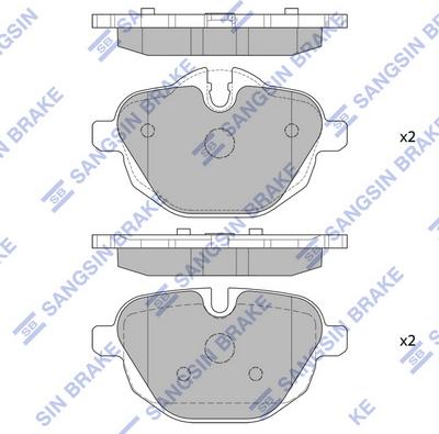 Hi-Q SP2275 - Тормозные колодки, дисковые, комплект autospares.lv