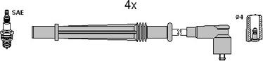 Hitachi 134968 - Комплект проводов зажигания autospares.lv