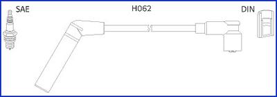 Hitachi 134478 - Комплект проводов зажигания autospares.lv