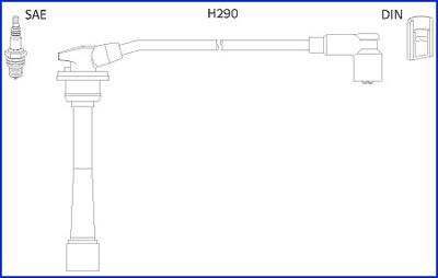 Hitachi 134528 - Комплект проводов зажигания autospares.lv