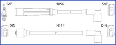 Hitachi 134366 - Комплект проводов зажигания autospares.lv