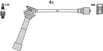 Hitachi 134374 - Комплект проводов зажигания autospares.lv