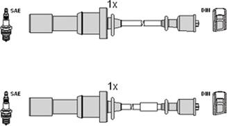 Hitachi 134376 - Комплект проводов зажигания autospares.lv