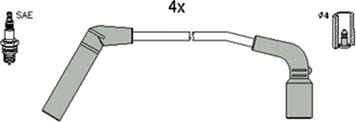 Hitachi 134260 - Комплект проводов зажигания autospares.lv