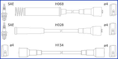 Hitachi 134203 - Комплект проводов зажигания autospares.lv