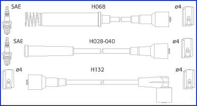 Hitachi 134214 - Комплект проводов зажигания autospares.lv