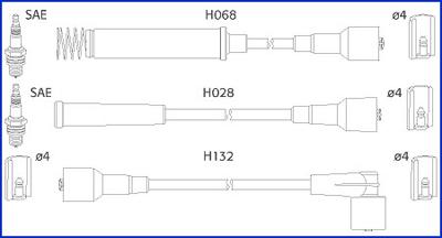 Hitachi 134217 - Комплект проводов зажигания autospares.lv