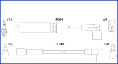 Hitachi 134239 - Комплект проводов зажигания autospares.lv