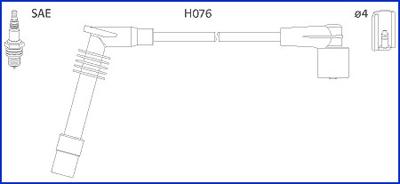 Hitachi 134234 - Комплект проводов зажигания autospares.lv