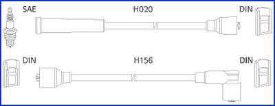 Hitachi 134227 - Комплект проводов зажигания autospares.lv