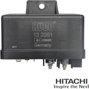 Hitachi 2502051 - Реле, система накаливания autospares.lv