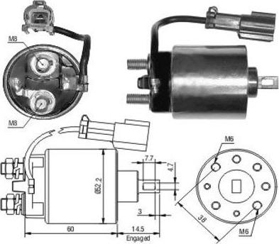 Hoffer 46090 - Тяговое реле, соленоид, стартер autospares.lv