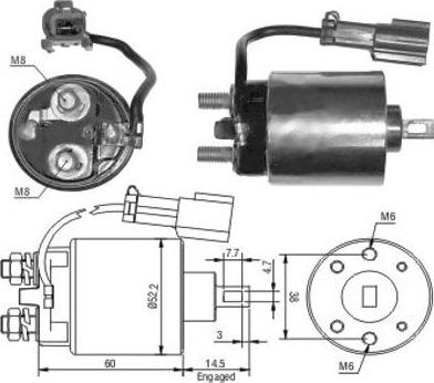 Hoffer 46091 - Тяговое реле, соленоид, стартер autospares.lv