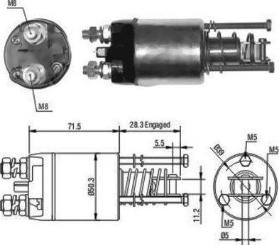 Hoffer 46046 - Тяговое реле, соленоид, стартер autospares.lv