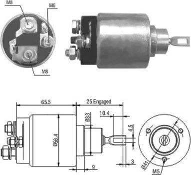 Hoffer 46042 - Тяговое реле, соленоид, стартер autospares.lv